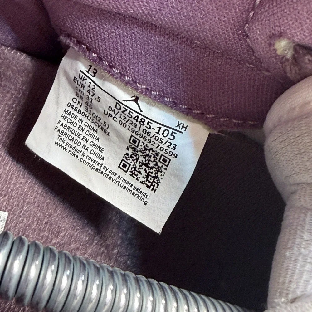 Size 13 Air Jordan 1 Retro OG High Mauve Purple Mens‎ Sneaker Shoes DZ5485-105
